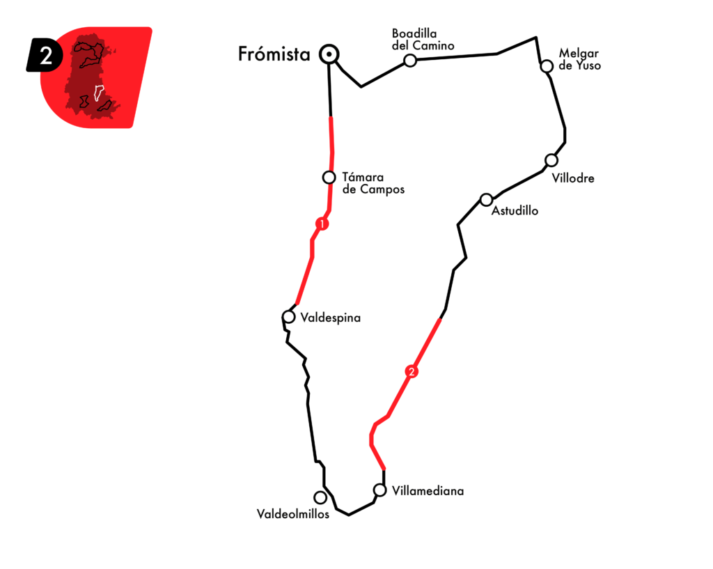 Mapa de la Etapa 2 - Frómista - Palencia Cyclope Road Racing Series