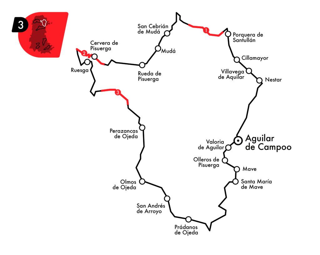 Mapa de la Etapa 3 - Aguilar - Palencia Cyclope Road Racing Series