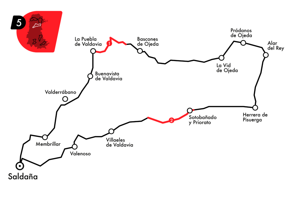 Mapa de la Etapa 5 - Saldaña - Palencia Cyclope Road Racing Series
