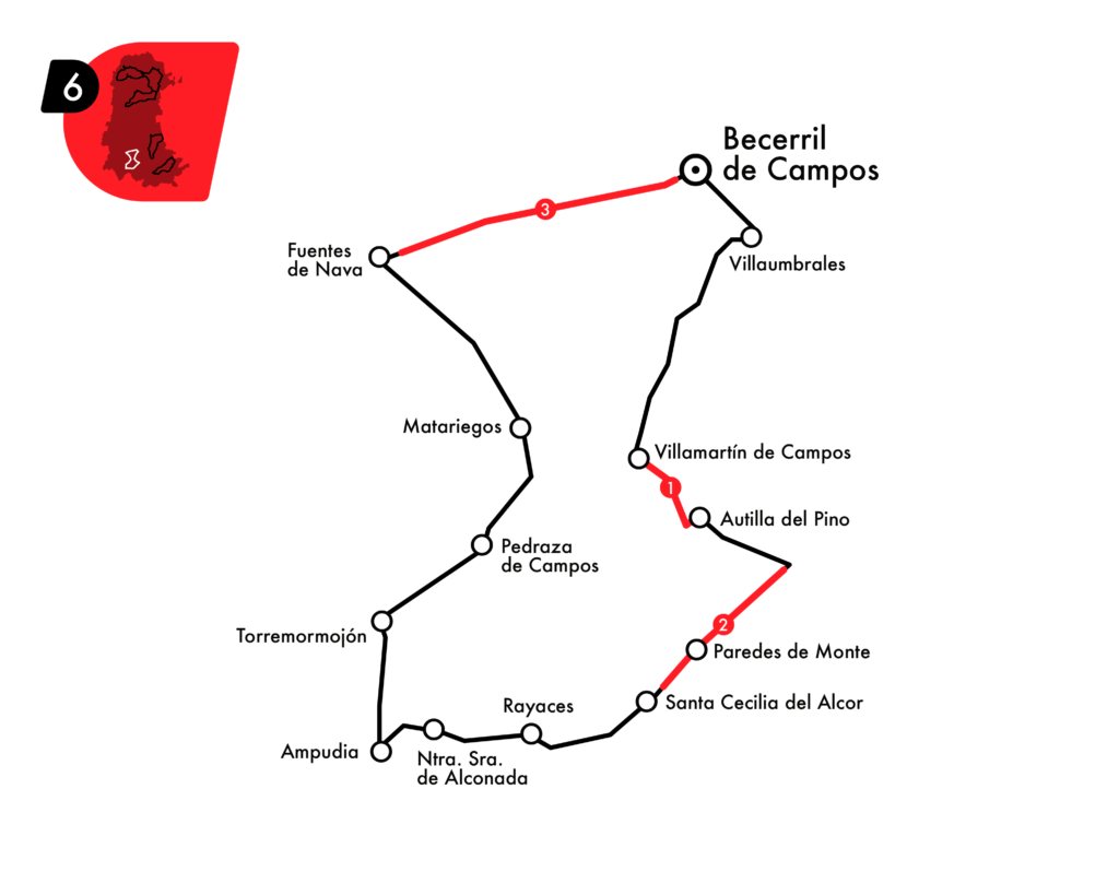 Mapa de la Etapa 6 - Becerril de Campos - Palencia Cyclope Road Racing Series