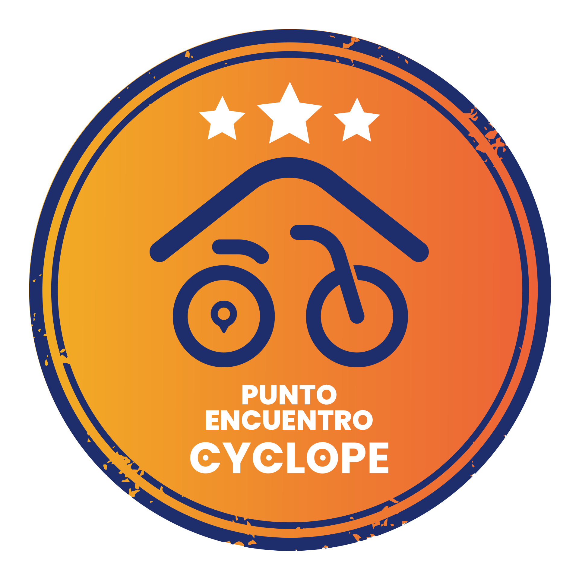 Distintivo de las localidades con puntos de encuentro para ciclistas